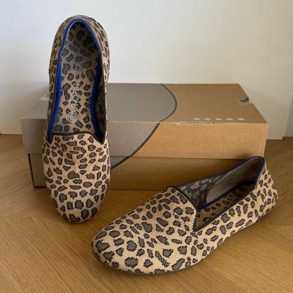 Rothy’s The Loafer Retired Cheetah Print Women Slip On Shoes- SZ 9.5